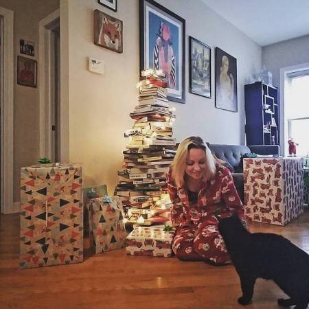 Christmas 2017 DIY book tree