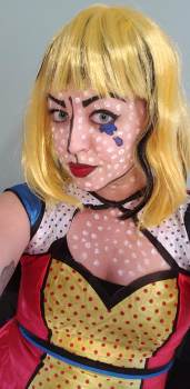 pop art girl halloween makeup lichtenstein